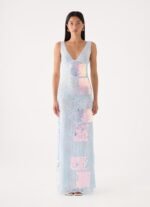 Erinah Sequin Maxi Dress - Blue