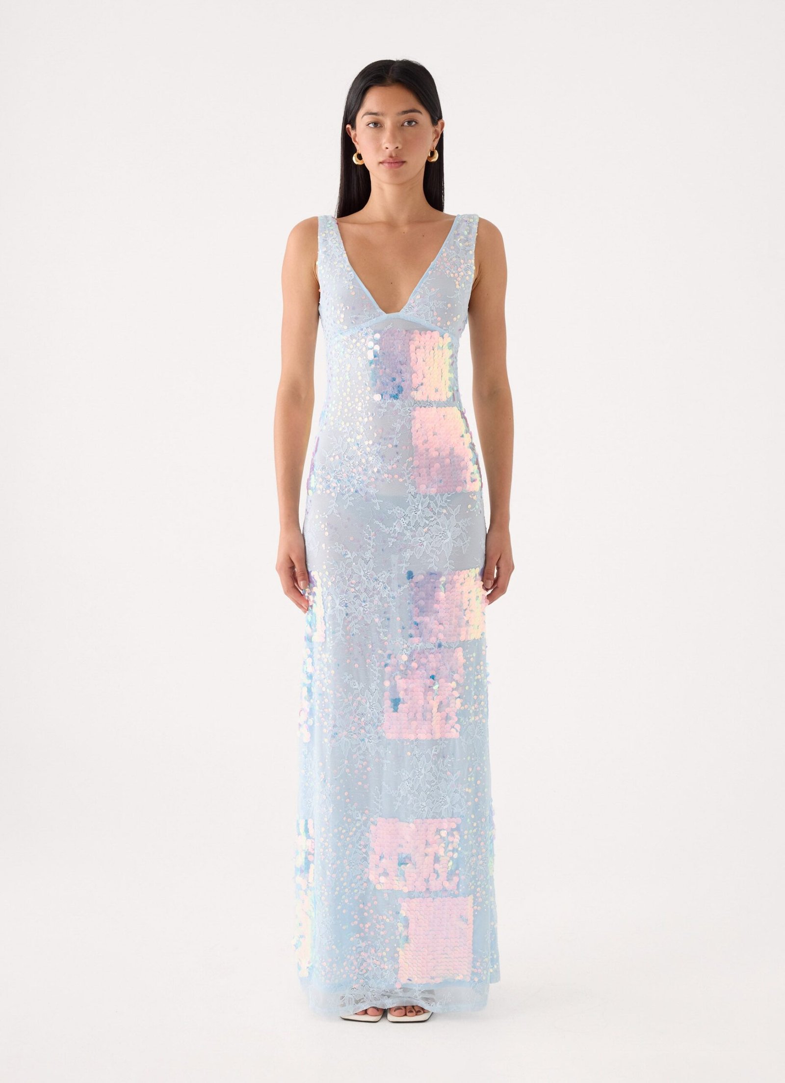 ErinahSequinMaxiDressBlue1.jpg Erinah Sequin Maxi Dress - Blue - Image 1