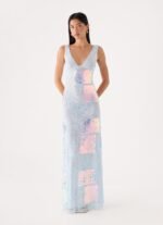 Erinah Sequin Maxi Dress - Blue - Image 7