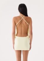 Etta Halter Mini Dress - Yellow - Image 4