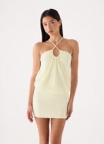 Etta Halter Mini Dress - Yellow - Image 2