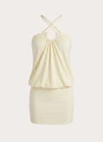 Etta Halter Mini Dress - Yellow - Image 9