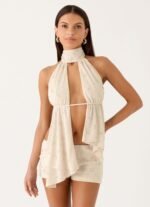 Ettalie Mini Shorts - Ivory - Image 10