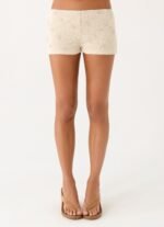 Ettalie Mini Shorts - Ivory - Image 5