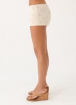 Ettalie Mini Shorts - Ivory - Image 8