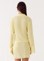 Farretti Shirt Mini Dress - Pale Yellow - Image 4