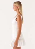 Gretel Mini Dress - White - Image 6