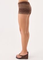 Helia Knit Mini Shorts - Chocolate Ombre - Image 4
