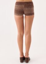 Helia Knit Mini Shorts - Chocolate Ombre - Image 5