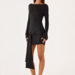 Holiday Scene Mini Dress - Black