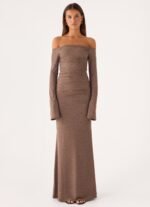 Hollywood Action Maxi Dress - Taupe - Image 5