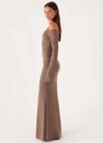 Hollywood Action Maxi Dress - Taupe - Image 3
