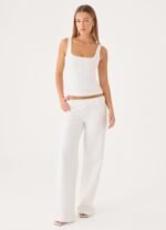 Hot As Ice Low Rise Pants - White - Image 6