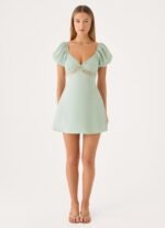 Illit Mini Dress - Sage - Image 8