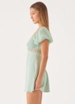 Illit Mini Dress - Sage - Image 4