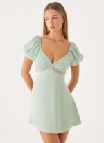 Illit Mini Dress - Sage - Image 3