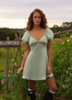 Illit Mini Dress - Sage - Image 2