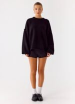 Jack Oversized Knit Sweater - Black - Image 3