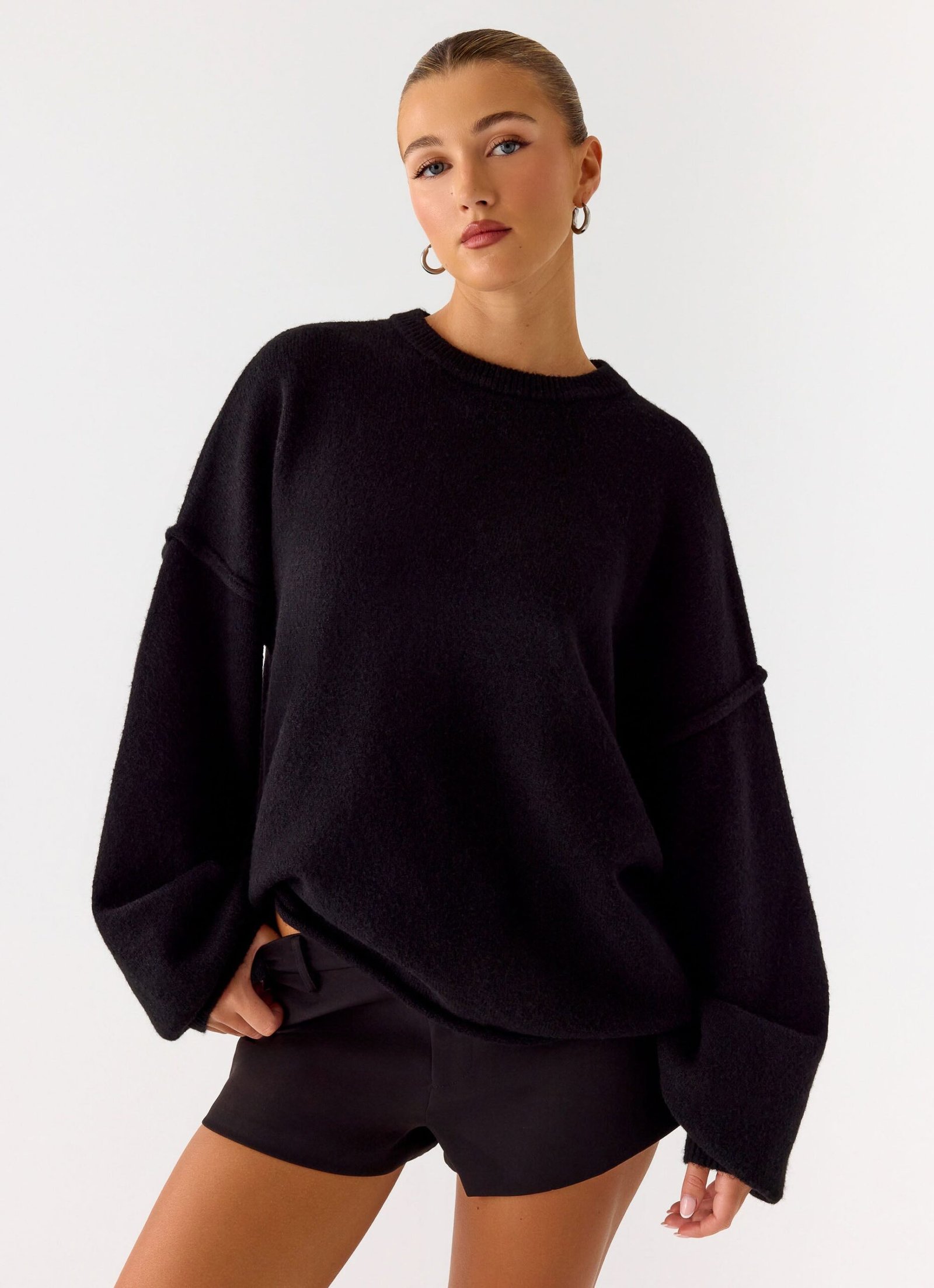 JackOversizedKnitSweaterBlack4.jpg Jack Oversized Knit Sweater - Black - Image 1