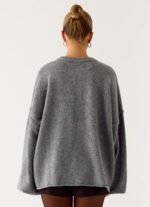 Jack Oversized Knit Sweater - Grey - Image 4