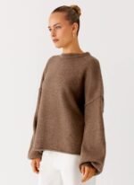 Jack Oversized Knit Sweater - Tan Marle - Image 4
