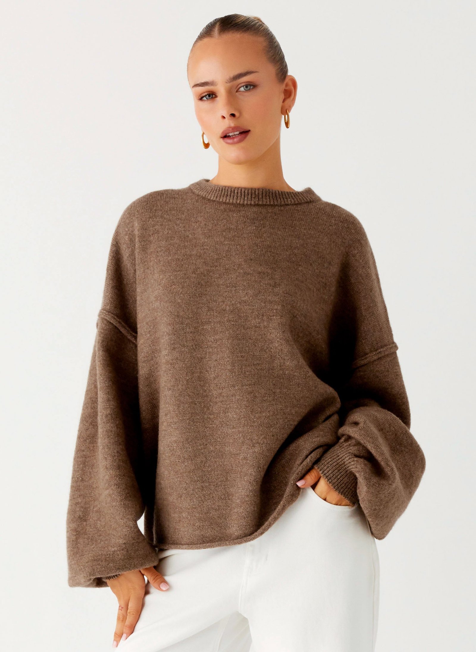 JackOversizedKnitSweaterTanMarle4_8b17c535-4b27-461c-bd0f-590ca79c4cab.jpg Jack Oversized Knit Sweater - Tan Marle - Image 1