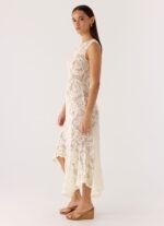 Janayia Midi Dress - Ivory - Image 3
