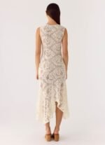 Janayia Midi Dress - Ivory - Image 4