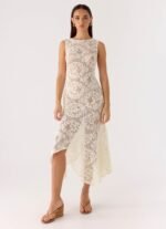 Janayia Midi Dress - Ivory - Image 6