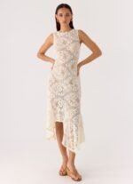 Janayia Midi Dress - Ivory - Image 2