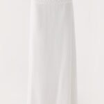 Jenna Crinkle Maxi Skirt - White