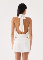 Jenna Crinkle Top - White - Image 3
