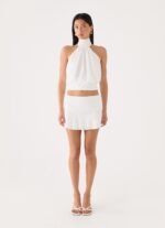 Jenna Crinkle Top - White - Image 6