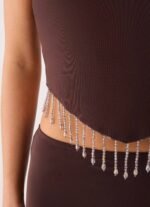 Joosal Beaded Top - Brown - Image 7