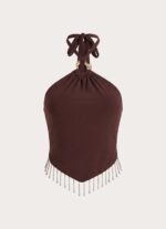 Joosal Beaded Top - Brown - Image 9