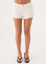Karter Denim Low Rise Short - White - Image 2