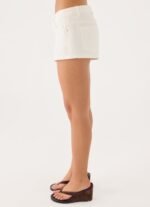 Karter Denim Low Rise Short - White - Image 4