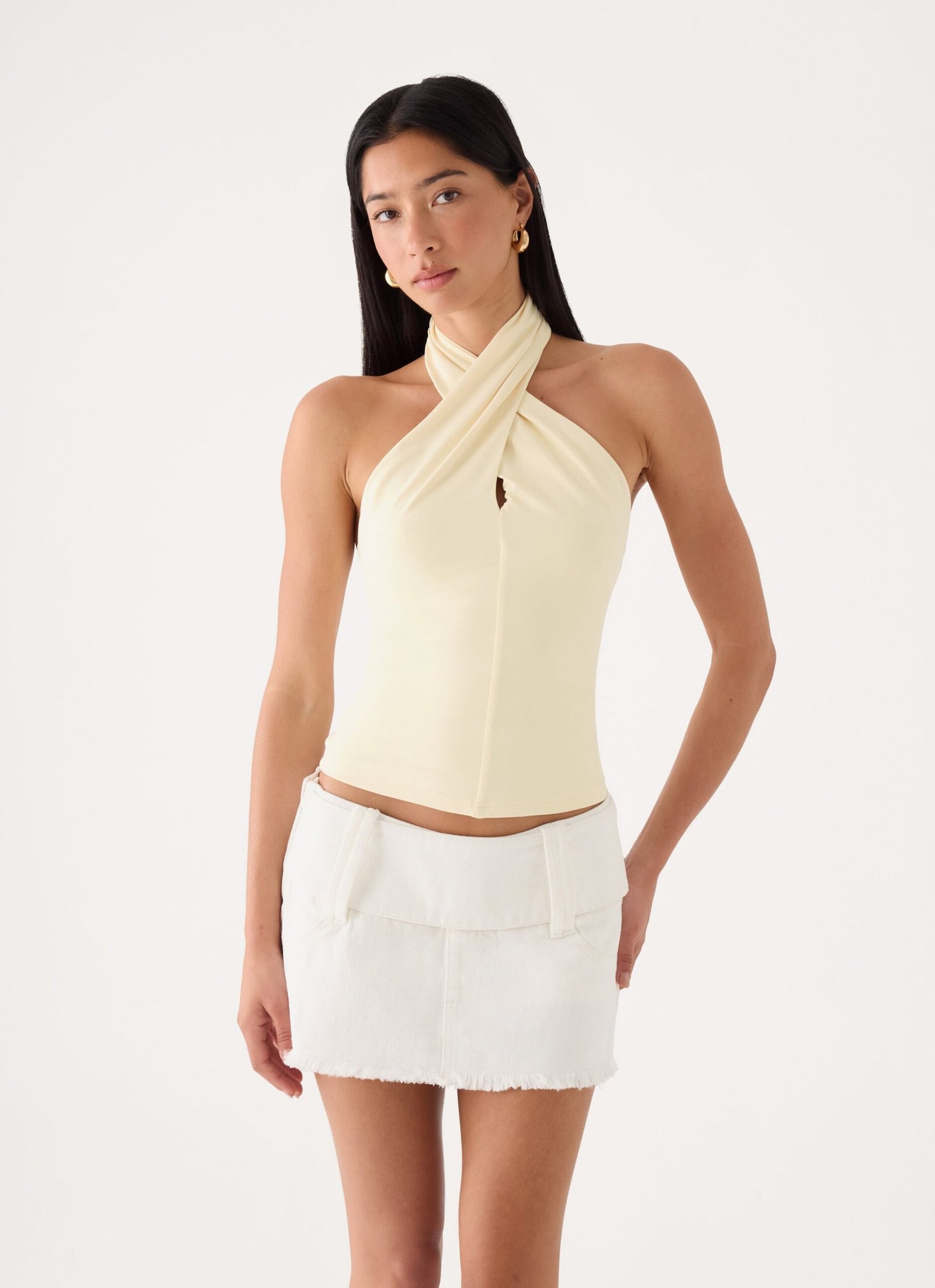KiminaHalterTopYellow5.jpg Kimina Halter Top - Yellow - Image 1