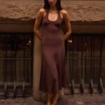 Klyne Midi Dress - Chocolate