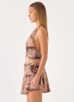 Lanthe Halter Mini Dress - Golden Tiger - Image 4