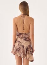 Lanthe Halter Mini Dress - Golden Tiger - Image 3