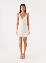 Leeana Mini Dress - White - Image 6