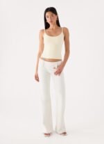Lina Low Rise Jeans - White - Image 3