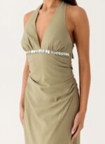 Lorela Maxi Dress - Pale Olive - Image 7