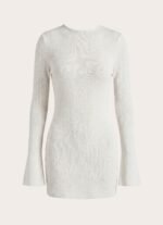 Levara Knit Low Back Mini Dress - White - Image 8