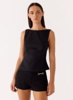 Lulita Belted Shorts - Black - Image 6