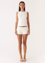 Lulita Belted Shorts - White - Image 4