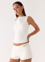 Lulita Belted Shorts - White - Image 7