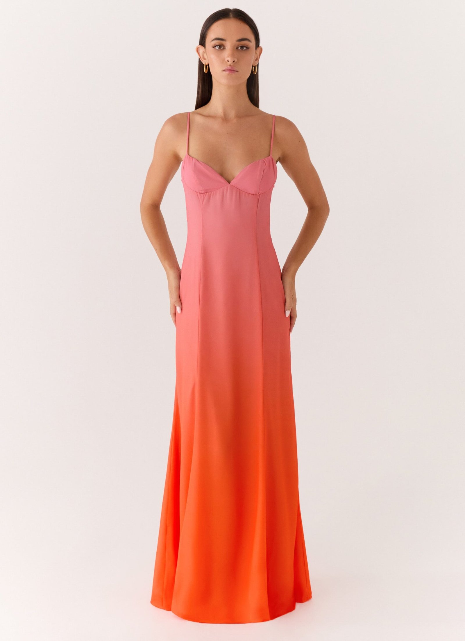 MadelynMaxiDressSunsetOmbre1.jpg Madelyn Maxi Dress - Sunset Ombre - Image 1