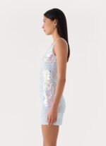 Maral Sequin Mini Dress - Blue - Image 4